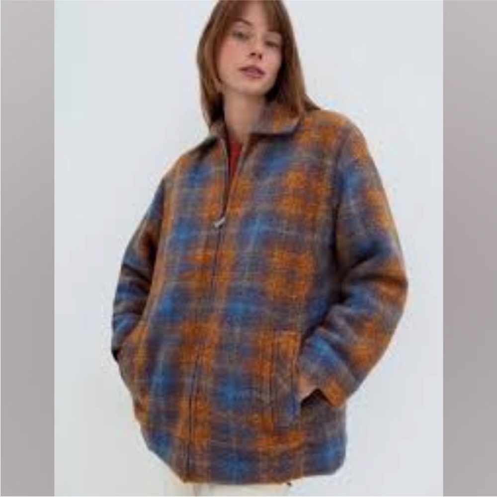 Aritzia Wilfred Free Wool Plaid Lyon Jacket Size 3 US L